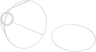 minkissy Lamp Shade Ring Set, Lampshade Carrier to Make a Diy Drum Ring Lamp Shade Diameter 17cm/ High17.5cm