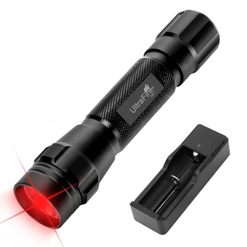 UltraFire Rote LED Taschenlampe, 620-630 nm Rotlicht für Nachtsicht, 200 Meter Rotes Jagdlicht, Single Mode Kleine Taschenlampe für Astronomie, Luftfahrt, Nachtbeobachtung, CR1 Batterie UltraFire Rote LED Taschenlampe, 620-630 nm Rotlicht für Nachtsicht, 200 Meter Rotes Jagdlicht, Single Mode Kleine Taschenlampe für Astronomie, Luftfahrt, Nachtbeobachtung, CR1 Batterie