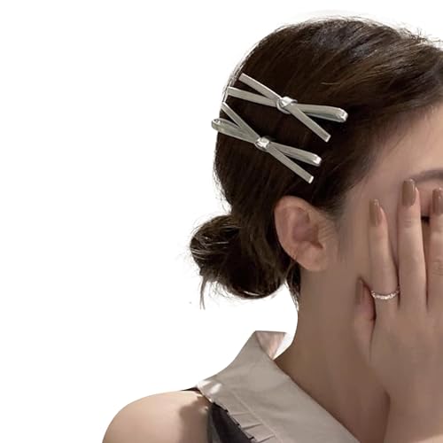Pasadores franceses para sujetar cabello fino con pinzas de piel dorada 4