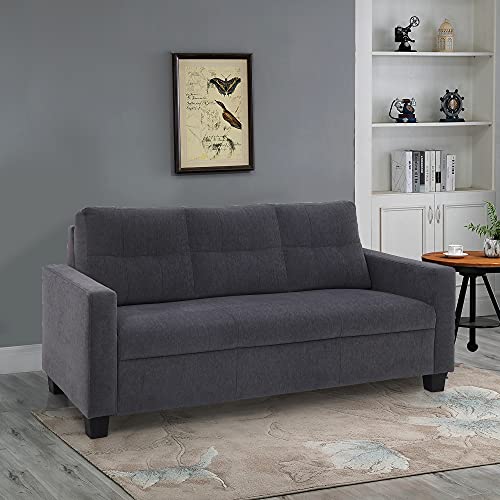Image of Duroflex Ease - 5 Seater Sofa, 3+2 Sofa Set | Premium Fabric, High Comfort Foam, Durable Termite-Resistant Wooden Frame & Easy Maintenance | 3-Year Warranty - Grey