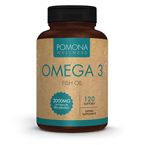 Pomona Wellness Fish Oil Supplement With Omega 3 Fatty Acids, Epa/Dha, Supports Cardiovascular Heart Health And Brain Nervous System Health, 120 Burpless Softgels #TOP8
