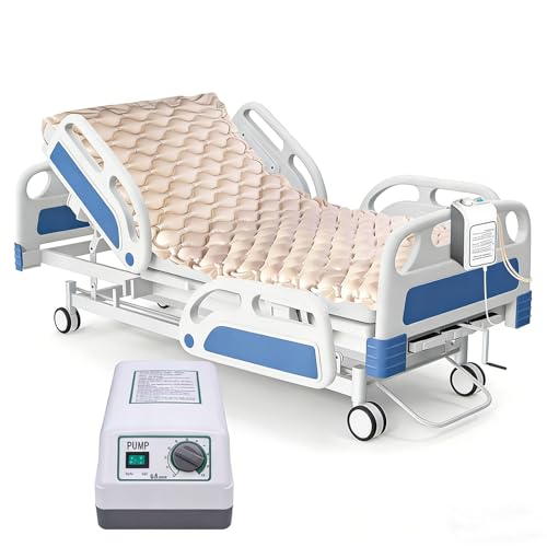 Alternating Air Pressure Mattress for Bed Sore Prevention and Pressure Ulcer Relief, Hospital & Home Use Bed Bubble Pad Cushion, Medical Mattress Topper with Ultra-Quiet Pump
