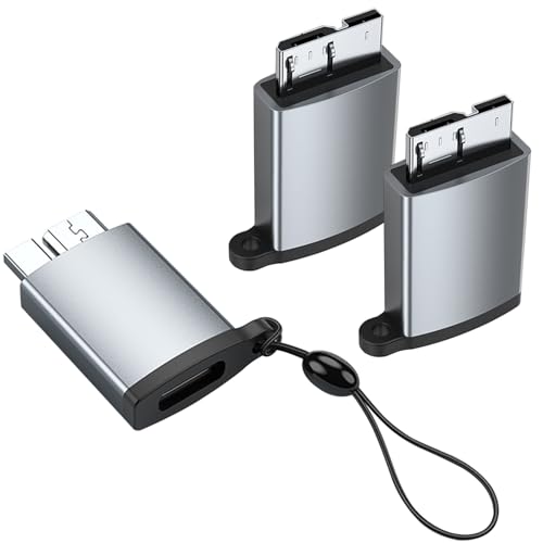 AreMe 10Gbps USB C to Micro B Hard Drive Adapter 3 Pack