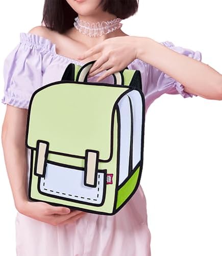 2D Cartoon Backpack (Spaceman), Fun Novelty Backpacks Bags for Adults and Senior Year, Laptop and Essentials — 사진 6