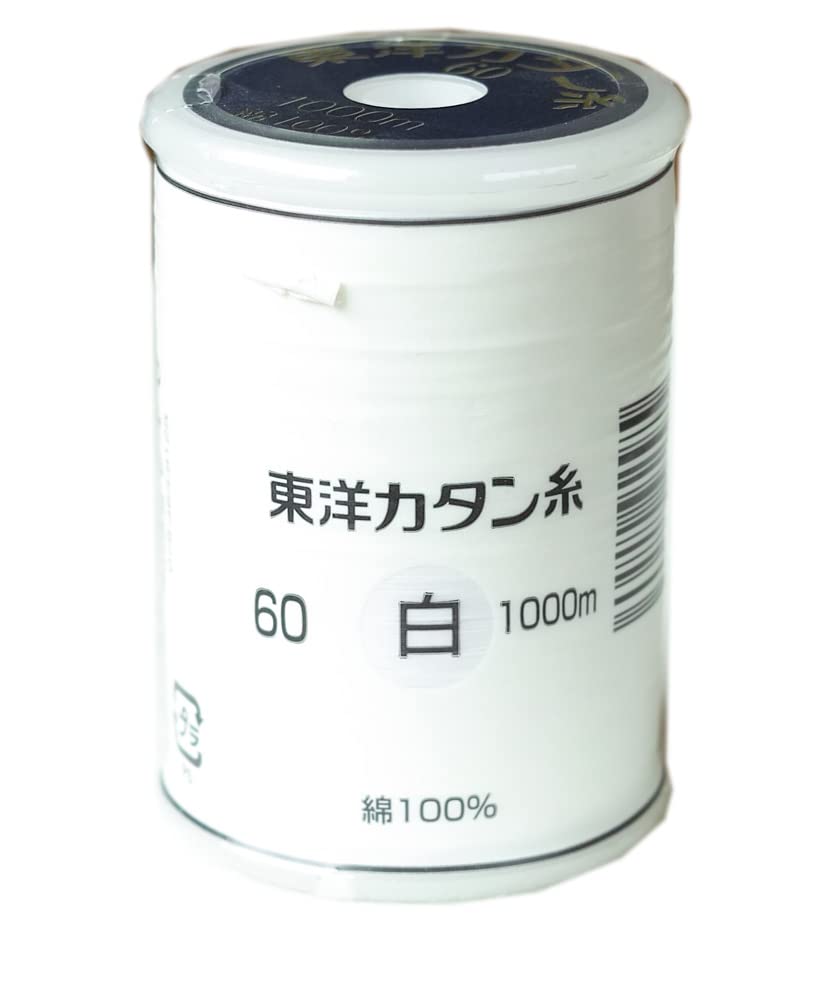 Amazon | 東洋カタン糸 60番手 1000m ロー引き 白 | 糸 通販