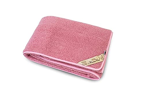 Plaid roze effen | 100% Gotland wol | Merk: Klippan