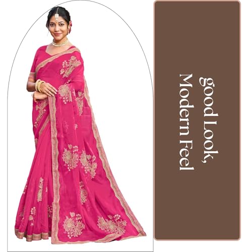 Laxmipati Sarees pink stone work silk saree – image 5