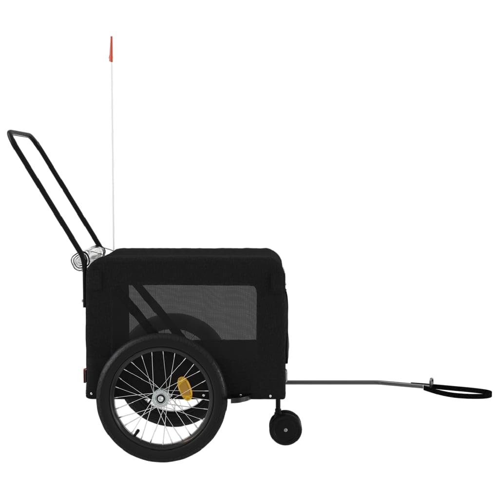 Homgoday Remolque de bicicleta para animales negro Oxford y hierro, mueble carro perro, carro para bicicleta, carro para perros, transportín perro bicicleta modelo 93947
