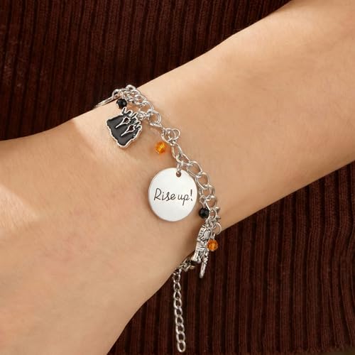 Image of HANRESHE Gift Necklace Not Throwing Away My Shot Necklace Rise Up Tri-Layer Broadway Musical Pendants Jewelry Gift