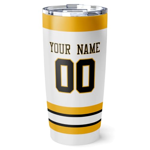 Image of ANTKING Boston Tumbler 20oz Custom Name Number Travel Mug Gifts | Stainless Steel Insulated Coffee Cup for Men Women