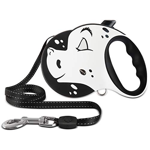 BABYLTRL Retractable Dog Leash 360Â° Tangle-Free Heavy Duty Dog Leash for Large Dogs up to 110lbs with Anti-Slip Handle, Dog leashes for Medium Dogs16ft Reflective Tape One-Handed Brake, Pause, Lock
