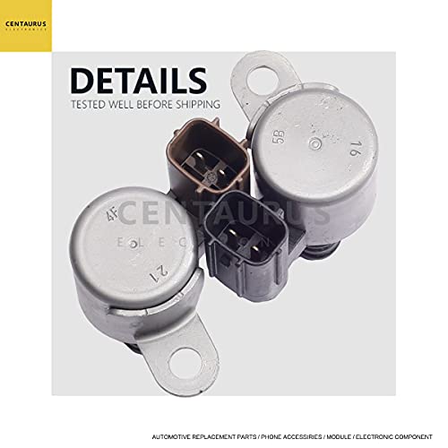 CENTAURUS 28400-P6H-003, 28400-P6H-013 Transmission Shift Control Solenoid Valve kit Brown&Black B&C Replacement for Accord Pilot Odyssey Prelude Acura CL TL MDX – 28500-P6H-003, 28500-P6H-013