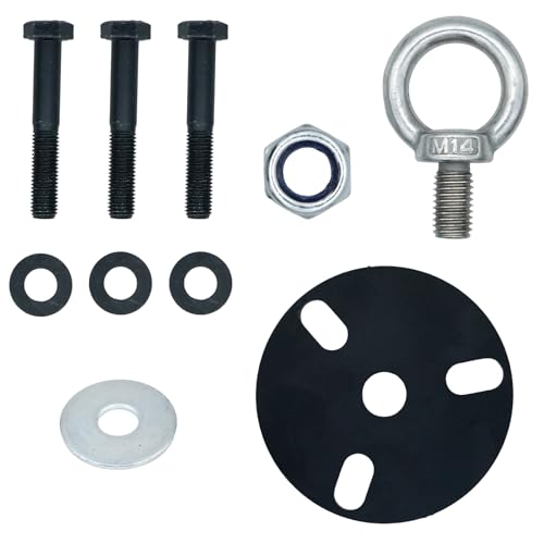 Image of Heavy-Duty Outboard Engine Lifting Ring Tool Kit Compatible with Evinrude, Johnson, BRP, and ETEC Motors - Marine-Ready Hoist Eye with Adapter, Bolts & Washers for Engine Removal