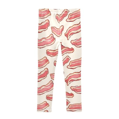 Bacon Seamless Girls Casual Leggings for Kids Printed Long Pant Bottoms Stretch and Soft2