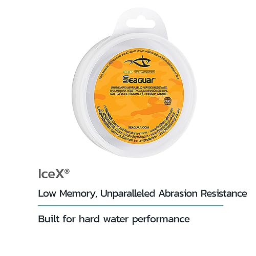 Image of Seaguar IceX Fluorocarbon - Low Memory, Micro Diameter with Exceptional Abrasion Resistance, Knot and Tensile Strength, More Sensitive to Help Detect Bites, Made for Hard Water