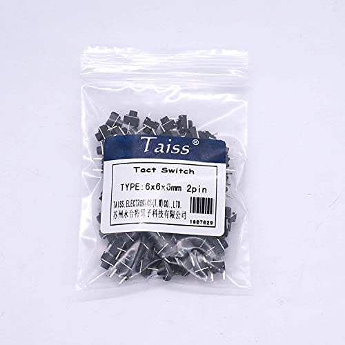 Interruptor de botón táctil momentáneo PCB 6x6x5mm SCHIK para microcontrolador 6
