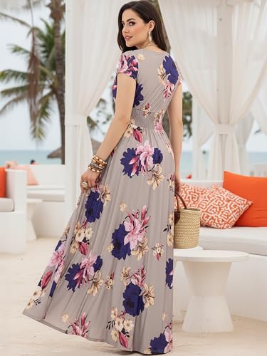 Image of KOH KOH Womens Long Modest Floor Length Flowing Summer Print Maxi Dress