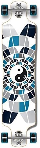 Yocaher Graphic Series Complete Lowrider Skateboards Longboard w/Black Widow Premium 80A Grip Tape Aluminum Truck ABEC7 Bearing 70mm Skateboard Wheels (Complete - Lowrider - YIN YANG)