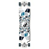 Yocaher Graphic Series Complete Lowrider Skateboards Longboard w/Black Widow Premium 80A Grip Tape Aluminum Truck ABEC7 Bearing 70mm Skateboard Wheels (Complete - Lowrider - 03 - Yingyang)