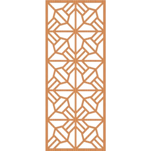 Image of 37 3 /8 inchW x 94 3 /8 inchH x 3 /8 inchT Auburn Decorative Fretwork Wood Wall Panels, Cherry