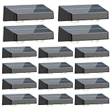 POLARPRA Solar Fence Lights Outdoor, Fence Lights Solar Powered IP65 Waterproof, Warm/Cool White and RGB Colors Changing Solar Wall Lights for Yard Garage Backyard Railing Step Patio Pool - 16Pack