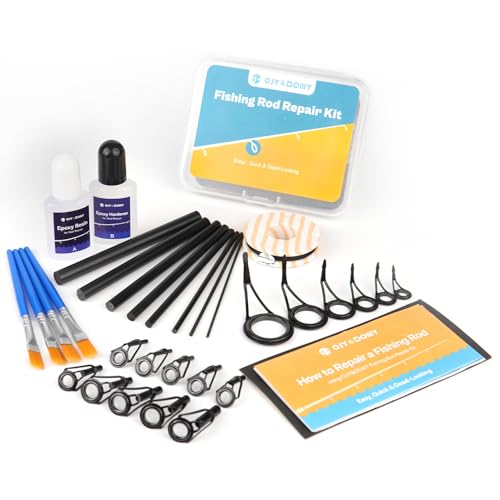 OJYDOIIIY Fishing Rod Repair Kit - (3 in 1 A) Carbon Sticks/Rod Tips/Eyelets Replacement Parts Complete Supplies and Instructions