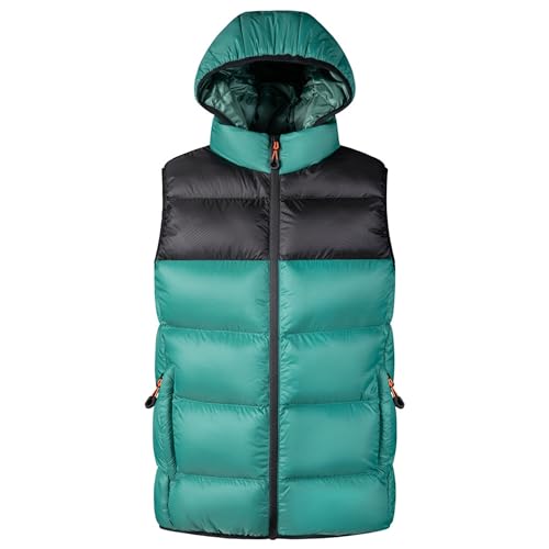 Veste sans manches homme plein air gilet chaud à capuche pour randonnée et marche hivernale