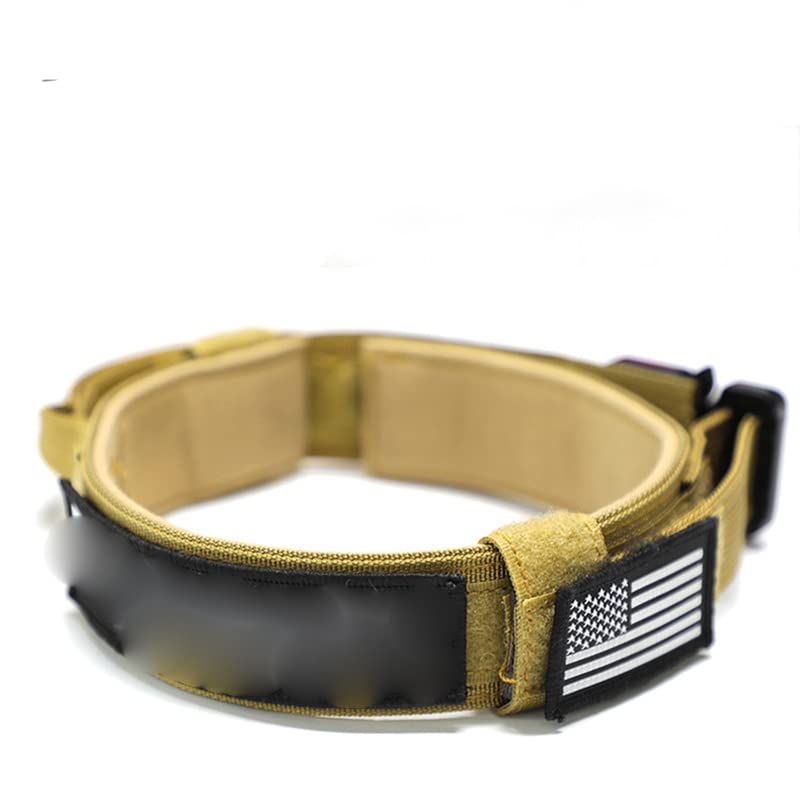 Hundehalsband-Leine-Set Training Verstellbare Halsbänder für große K9 mittelgroße Hunde mit leuchtendem Griff-Schwarz, L42-54cm