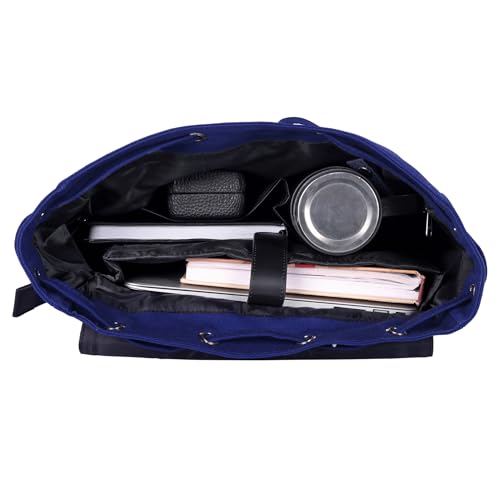 Image of Svenklas Hagen Backpack - 20 L Organic Cotton Italian Leather 16 inch Inch Laptop Bag For Men and Women