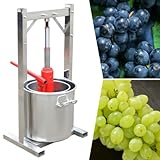 Weinpresse Apfelpresse Obstpresse Manuell Obstmühle Mostpresse Edelstahl Apfelsaftpresse Beerenpresse Obst Wein Maker mit Hydraulic Jack für Wein Saft Herstellung