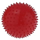 9 Inch Colorful Sensory Ball for Kids' Play and Massage, Red, as described