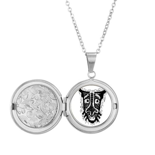 Collier médaillon totem indien Flamen froid, bijou ethnique pour homme et femme