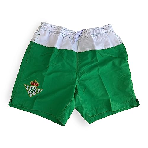 Bañador Real Betis Balompié Adulto Verde y Blanco con Bolsillos Producto Oficial (M)