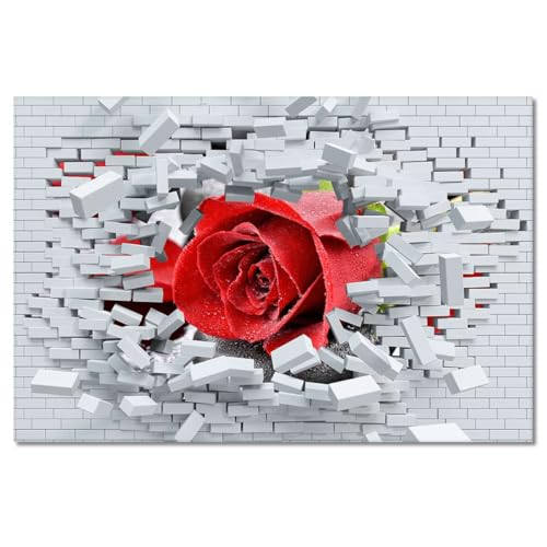Toile pierres roses rouges 120x80 cm grand tableau déco murale chambre