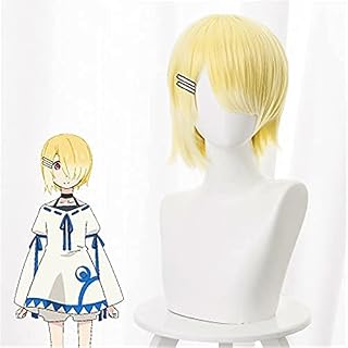 Peluca de anime Come Back, Lord Demon Yark para cosplay, color amarillo, degradado, pelo sintético corto, para Halloween, carnaval, disfraz
