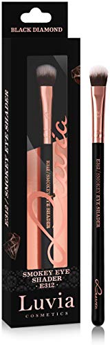 Preisvergleich Produktbild Luvia Smokey Eyes Pinsel - Essentials Smokey Eye Shader Brush E312 - Lidschattenpinsel In Schwarz / Roségold - Vegane Kosmetik Schminkpinsel / Kosmetikpinsel - Augenpinsel