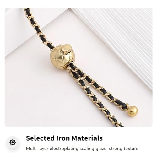 Image of Jiesinlov Purse Chain Adjustable Shoulder Strap with Small Metal Ball Replacement Transformation Crossbody Handbag