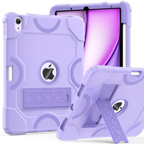 Cantis Case for iPad Air 11-inch (M3) 2025/ (M2) 2024, iPad Air 5th/4th Generation (2022/2020) 10.9 Inch, Heavy Duty Shockproof Rugged Protective for i Pad Air 11'', Purple+Purple