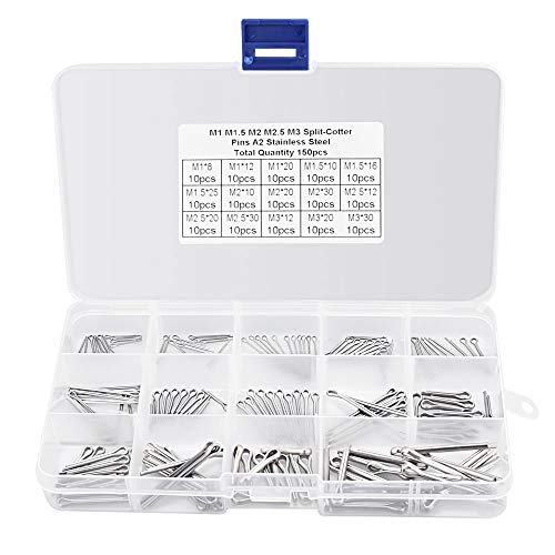 FAVENGO 150 Pcs Pasadores Partidos r Pasador Chaveta Partida 15 Tipos Pasador...