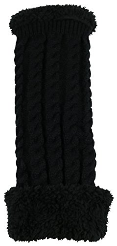 N'Ice Caps Girls Leg Warmers Cable Knit Kids Warm Comfortable Sherpa Lining 5
