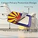 Arizona State Flag Luggage Tag for Suitcase, Women Men Leather Suitcase Tags with Privacy Cover for Travel Bag Cruise