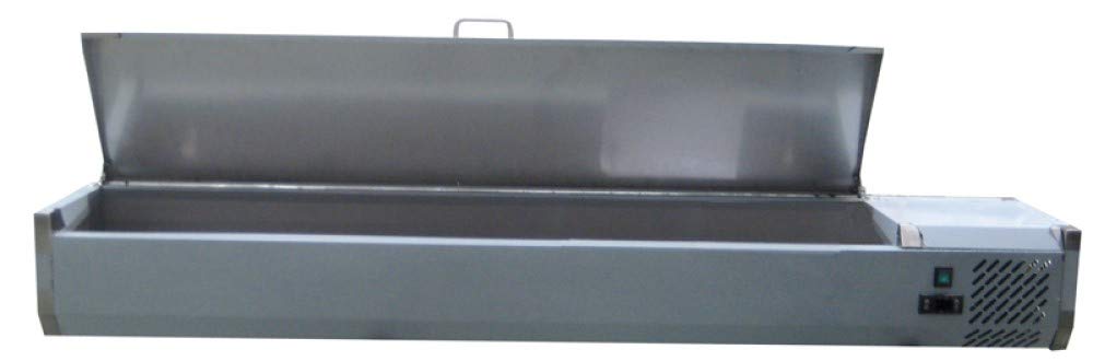 Refrigeratore per pizza con coperchio in acciaio inox, per ristorazione