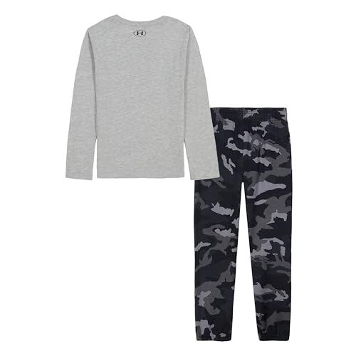 Image of Under Armour Boys' 2-piece Long Sleeve T-shirt and Fleece Pants Set, Outdoor Collection