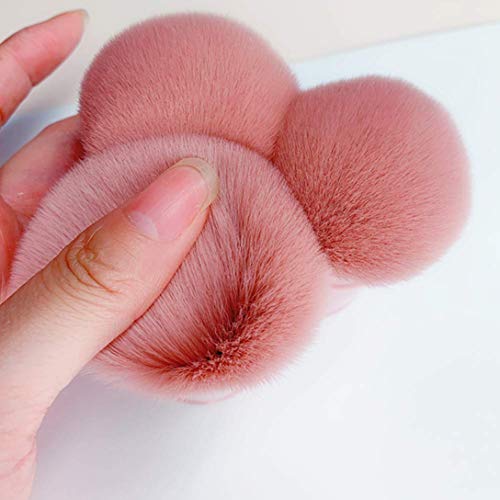 Rn Beauty Retractable Kabuki Brushes Foundation Brush Blush Brush Bronzer Brush Face Blender Brush Professional Powder Mineral Blending Buffing Makeup Application Portable With Cover - Pink #TOP6