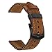 TRUMiRR Band for Samusng Galaxy Watch 42mm / Gear Sport/Active 2 40mm 44mm, 20mm Double Color Genuine Leather Watchband Quick Release Strap Wristband for Garmin Vivoactive 3/3 Music TicWatch E / 2