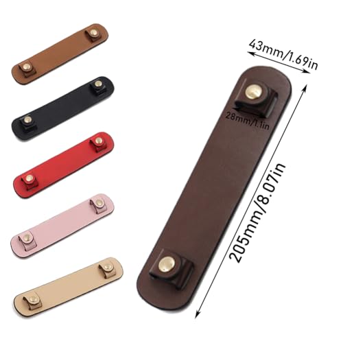 Image of Anti-Skid Bag Shoulder Strap Pad 2 Pcs Leather Shoulder Strap Handle Wrap Cover Comfortable for Tote Crossbody
