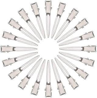 Wendergo 50 Pcs Hair Clips for Curls, 1.75 Inch Silver Metal Hair Clips, Hair Pins Curl Section Clips Makeup Hair Clips for Hair Extensions DIY Hair Accessories
