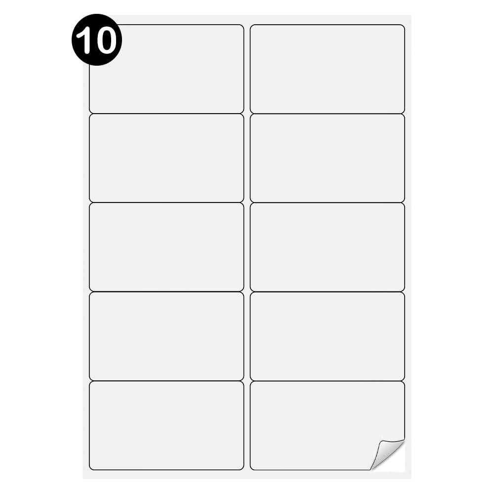 ASPIRE UK Self-Adhesive Address Labels - 200 Sheets (10 Label Per A4 Sheet 2000 Total Labels) | Inject & Laser Printer Compatile | White Mailing & Shipping Stickers