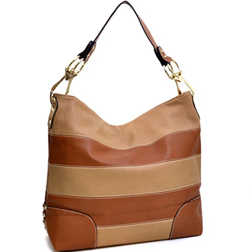 Women Hobo Purse Shoulder Bag Bucket Handbag With Big Hook Hardware Snap Closure #TOP1