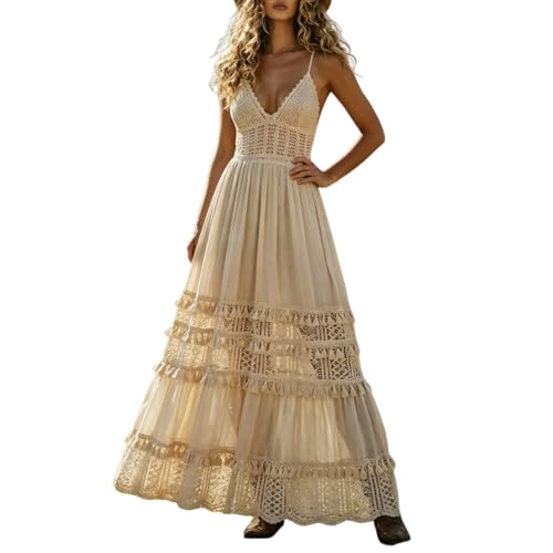 Robe d'été bohème fluide à col en V pour vos soirées plage